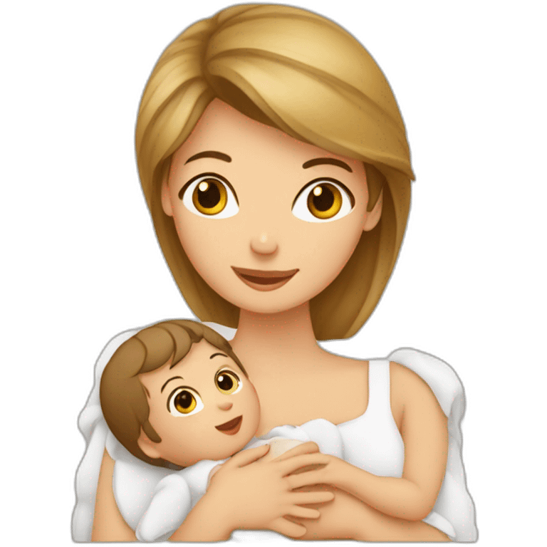 Femme italienne et son bébé emoji