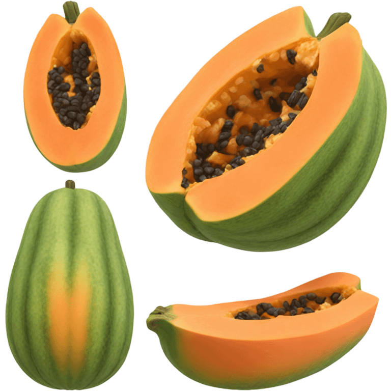 Realistic Papaya  emoji