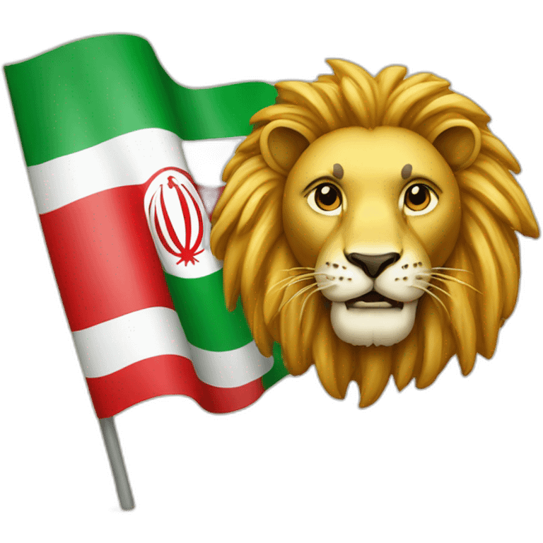 Iran, lion and sun flag emoji