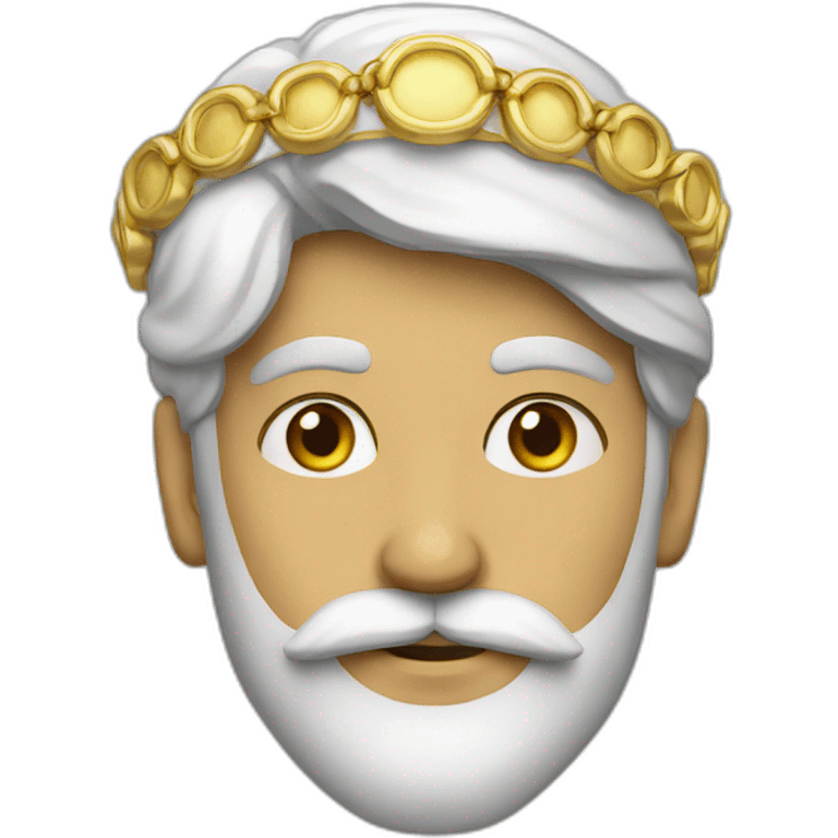 Persian man with gold necklace and moustache emoji