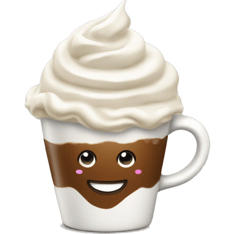 A coffee with whip cream emoji