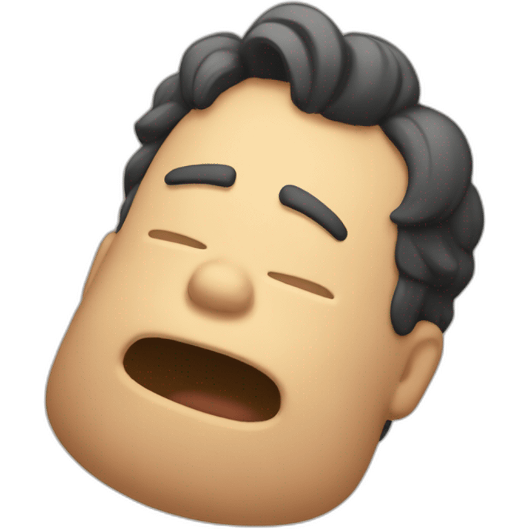 Hombre Gordo durmiendo emoji