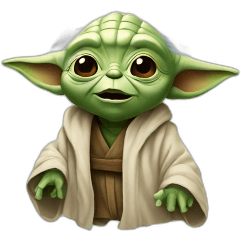 Yoda riendo emoji