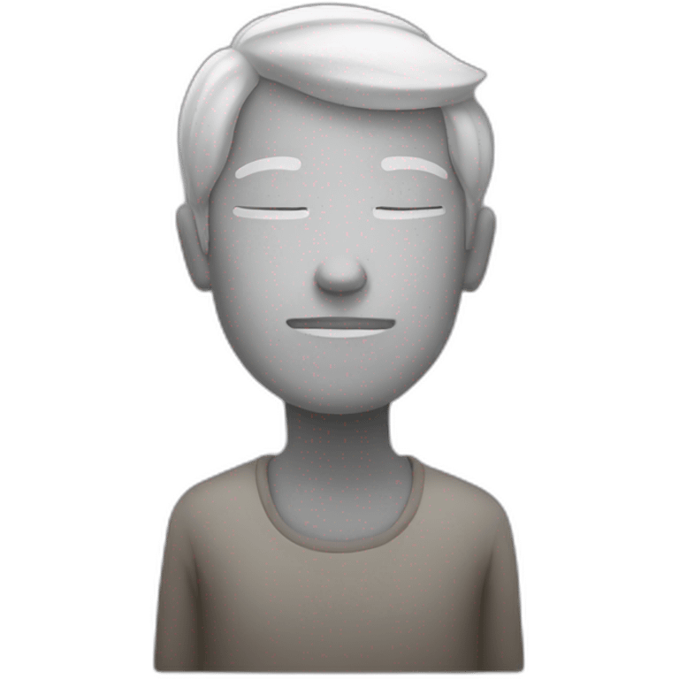 Calm cartoon figure emoji