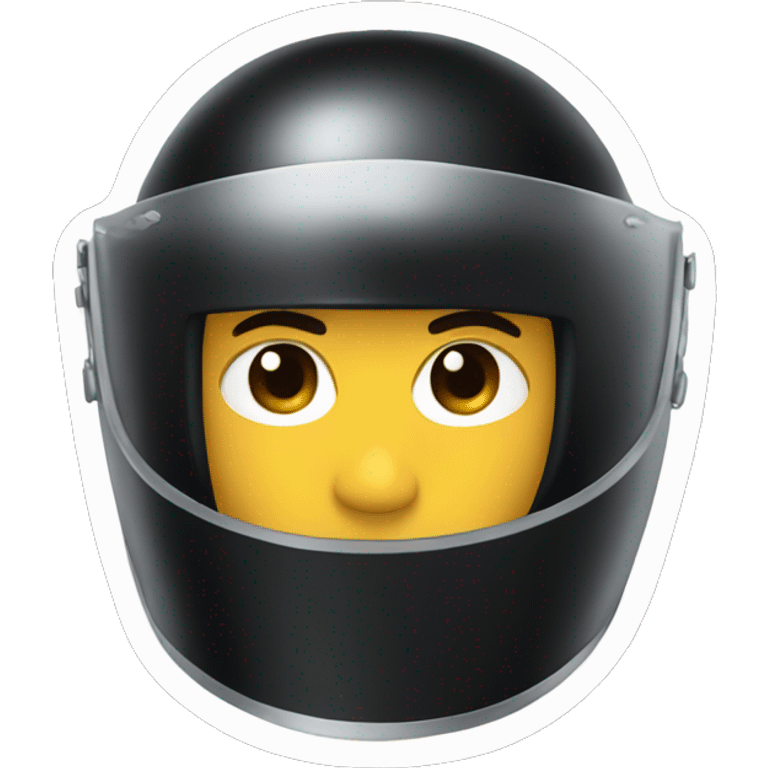 Black Helmet with visor  emoji