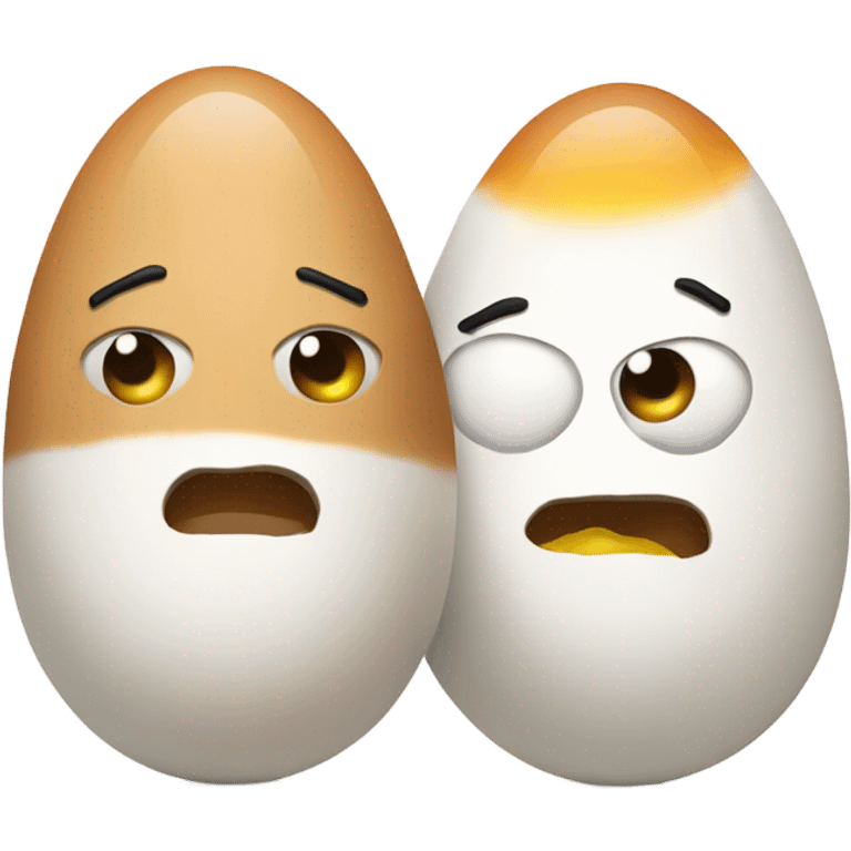 two hard boiled eggs emoji