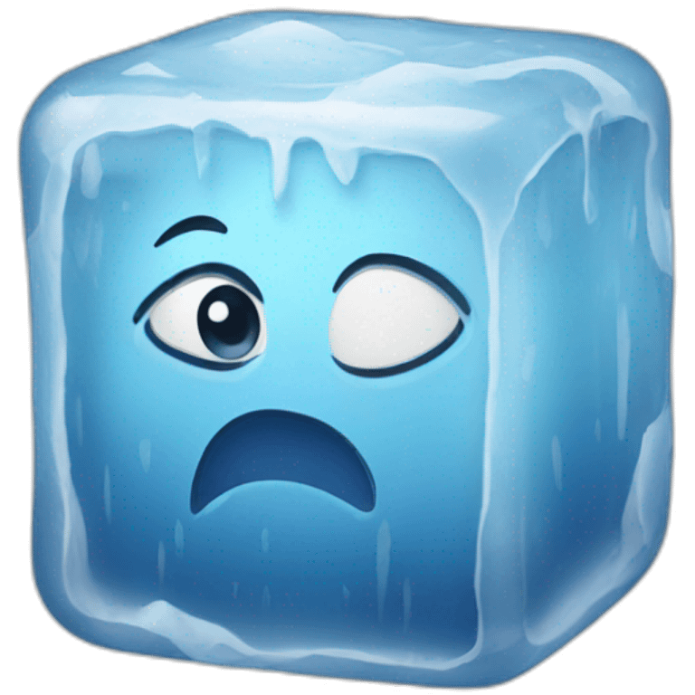 Ice frozen cube emoji