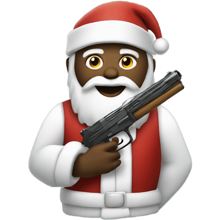 Santa holding toy gun emoji