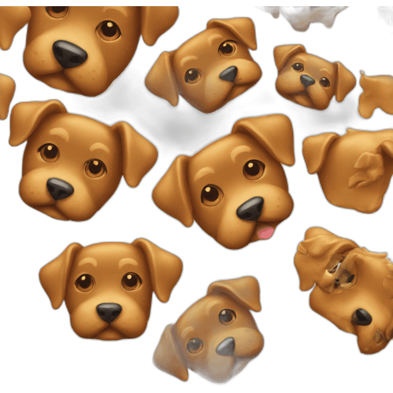 caramel dog black emoji