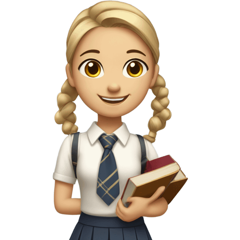 Cute school girl  emoji