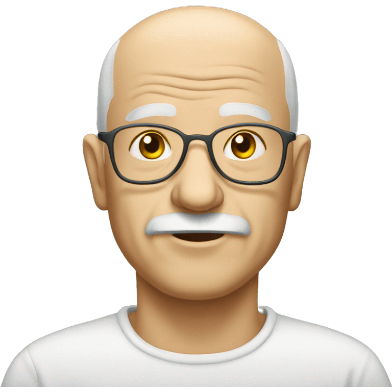 old bald man with glass emoji