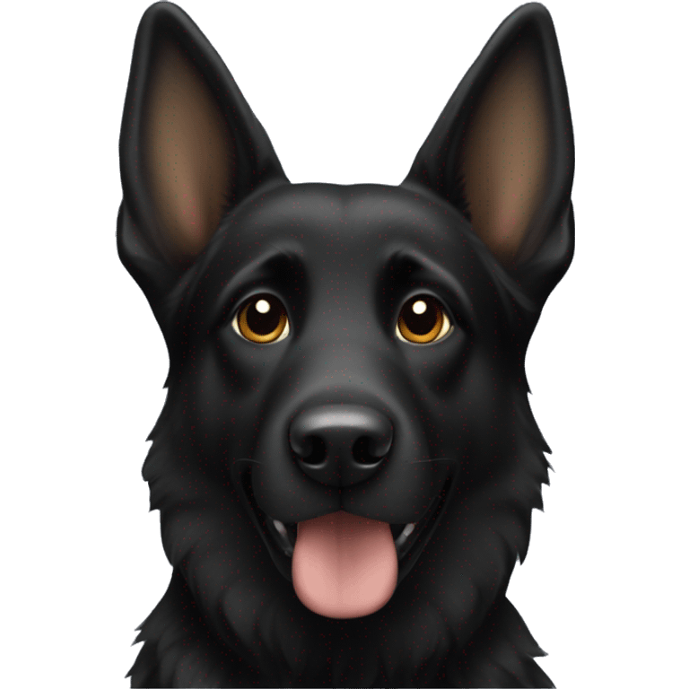 Black German Shepard Dog emoji