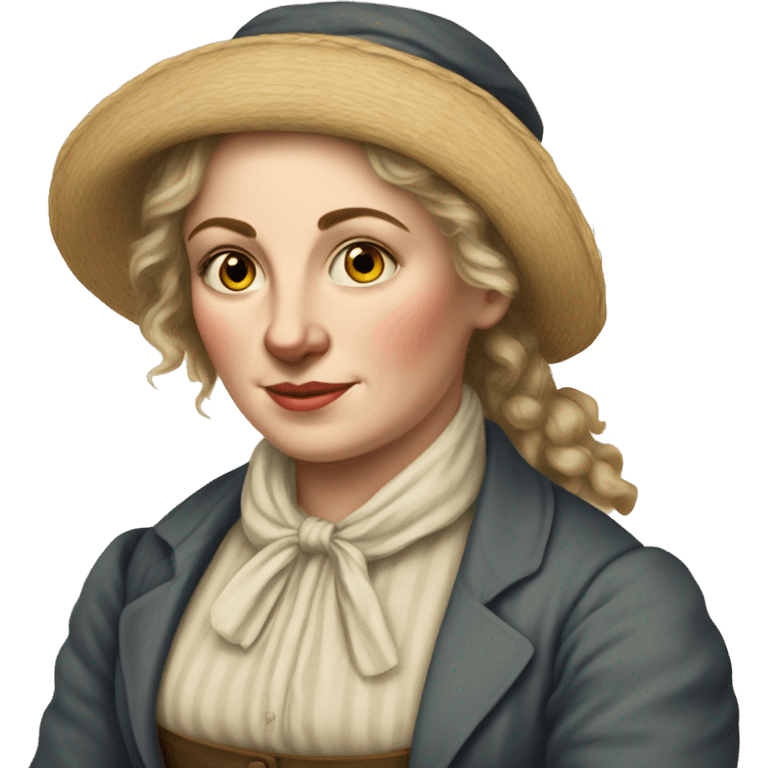 white woman, 1800s, farmer emoji