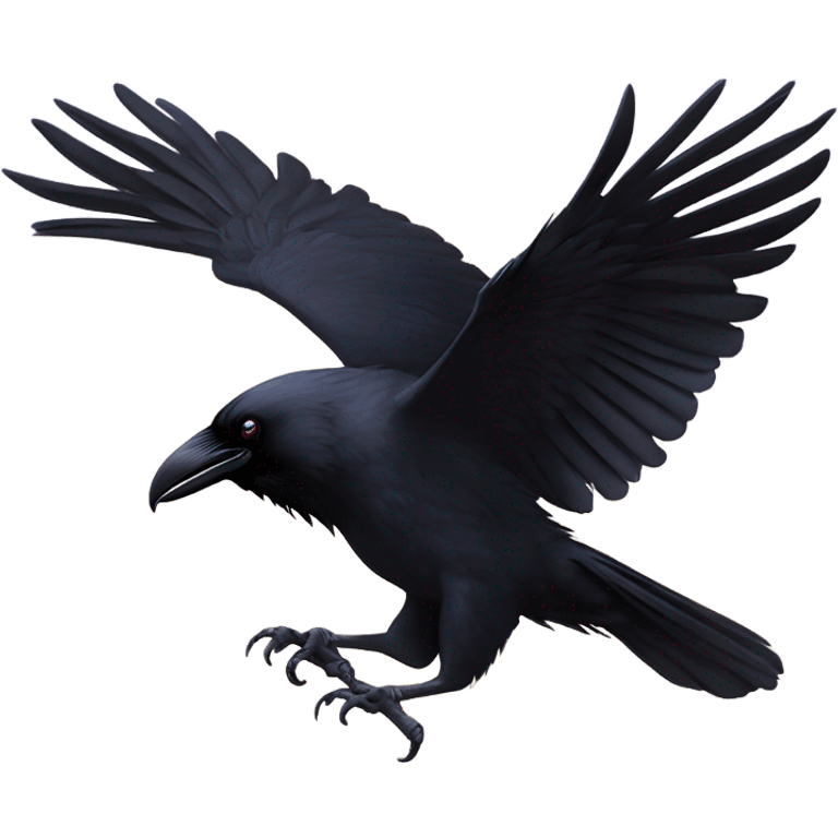 Raven with giant claws flying with a buffalo in its claws emoji