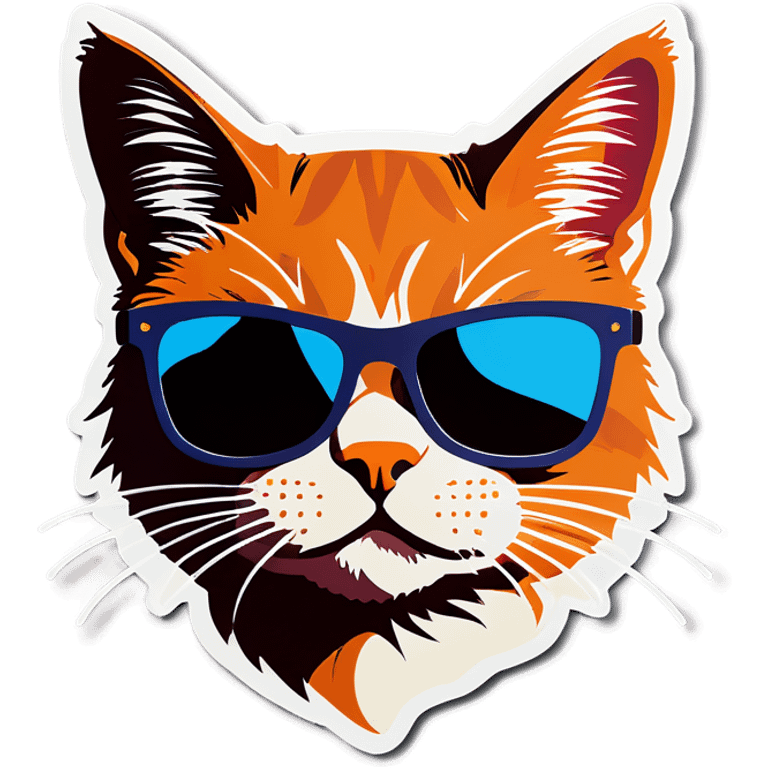 Cat with sunglasses emoji