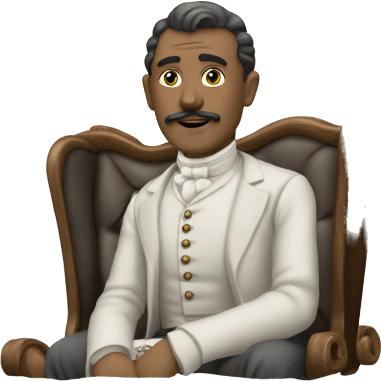 Victorian man seat on the carry on emoji