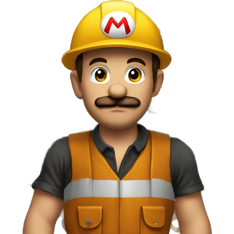 Mario miner looks like holding Bitcoin emoji