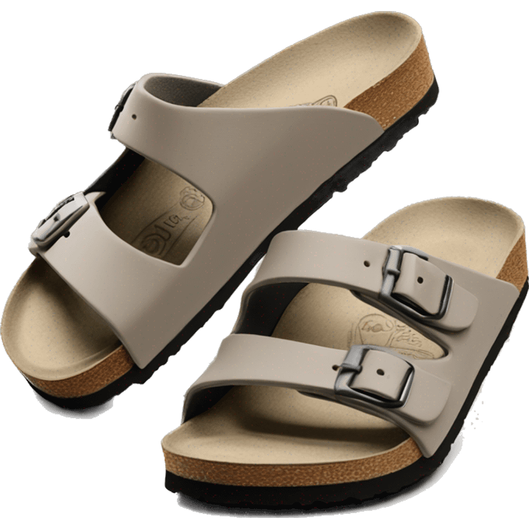 Birkenstock Boston taupe open back clog slide mule emoji