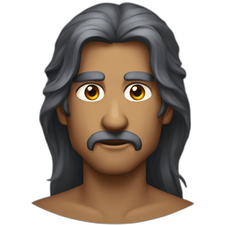 Long dark hair Sri Lankan dungeon master emoji