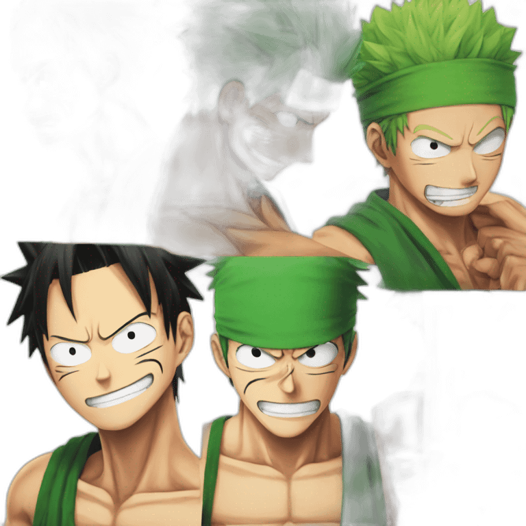 Luffy and zoro emoji