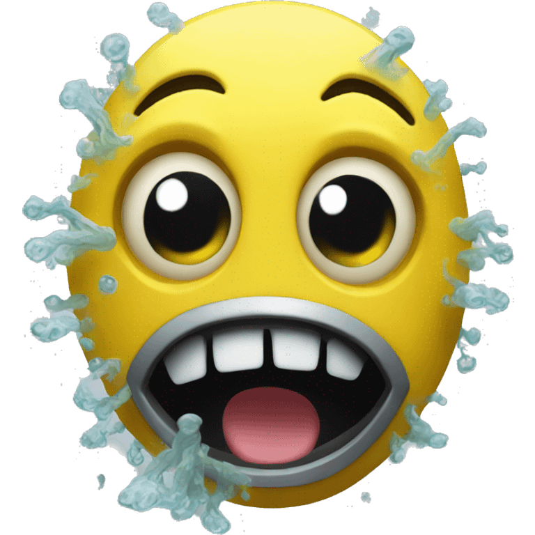 underwater scared yellow face emoji emoji