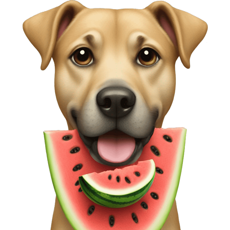 Dog watermelon  emoji