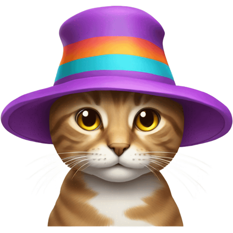 Cat wearing a hat emoji