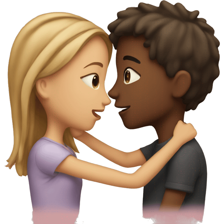 Girl and boy got kissed  emoji