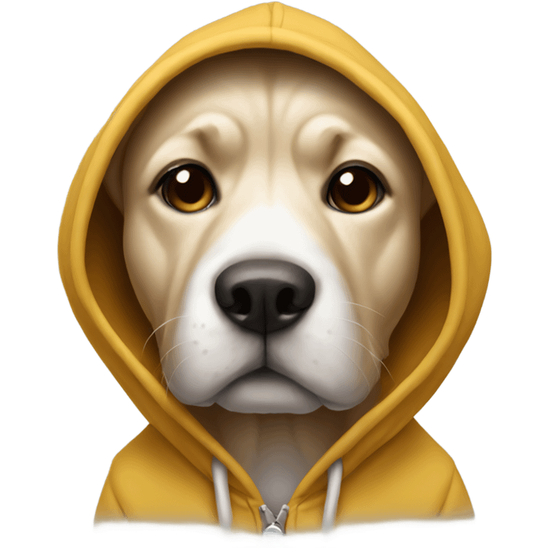 Dog with a hoodie emoji