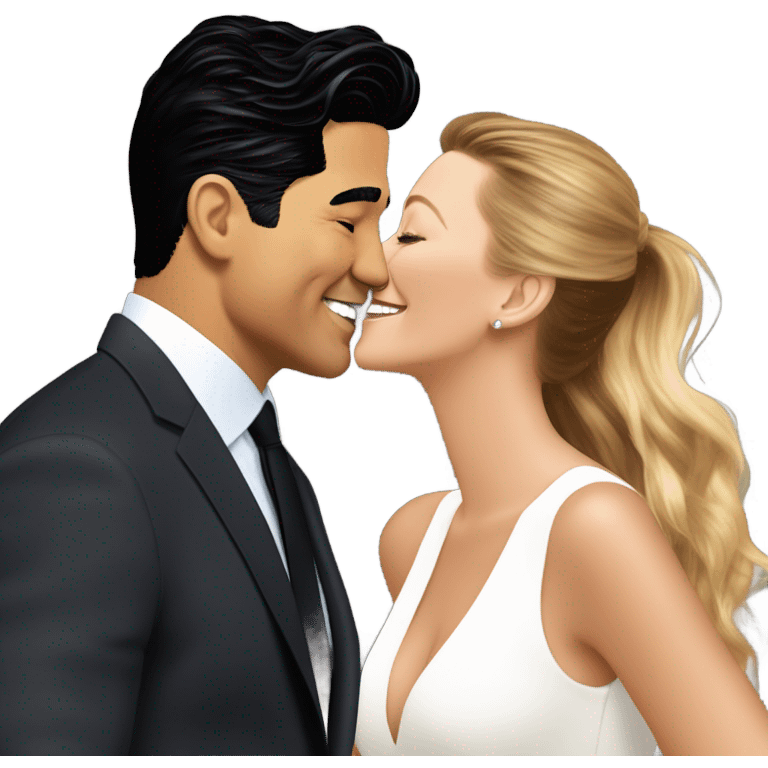 Mario Lopez kissing Blake lively emoji