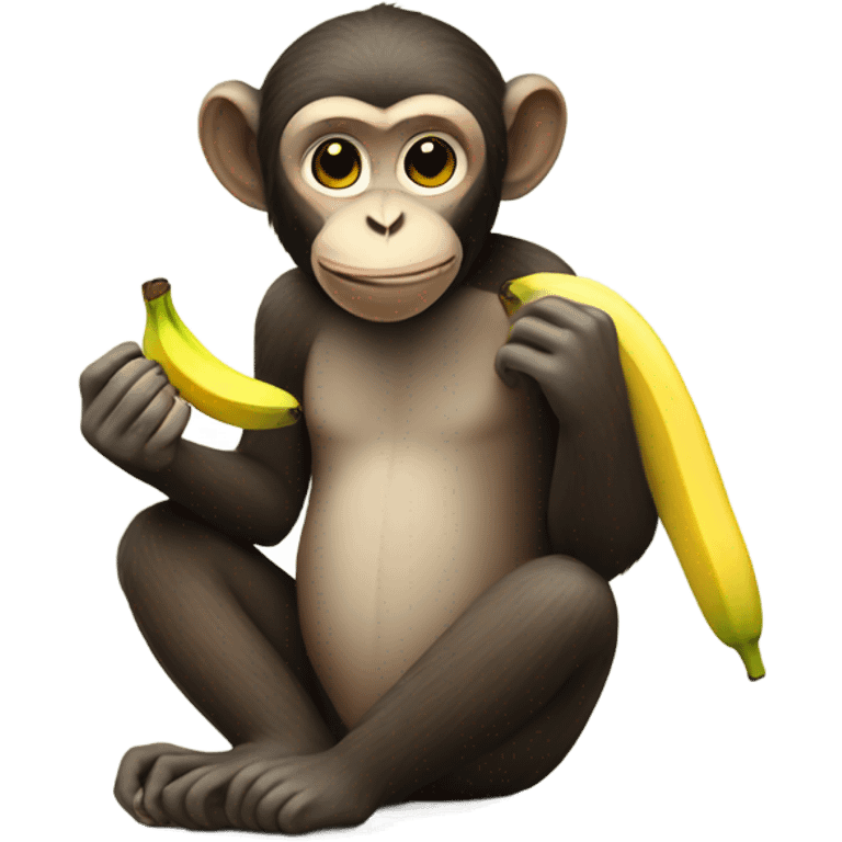 Monkey eating banana emoji