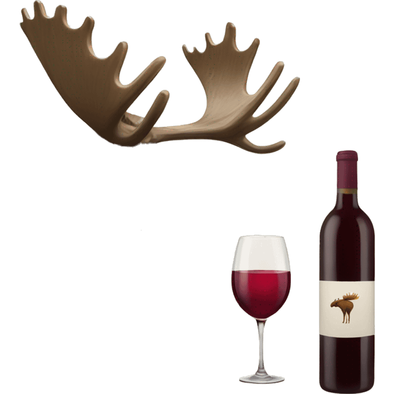 Moose head with wine glass emoji