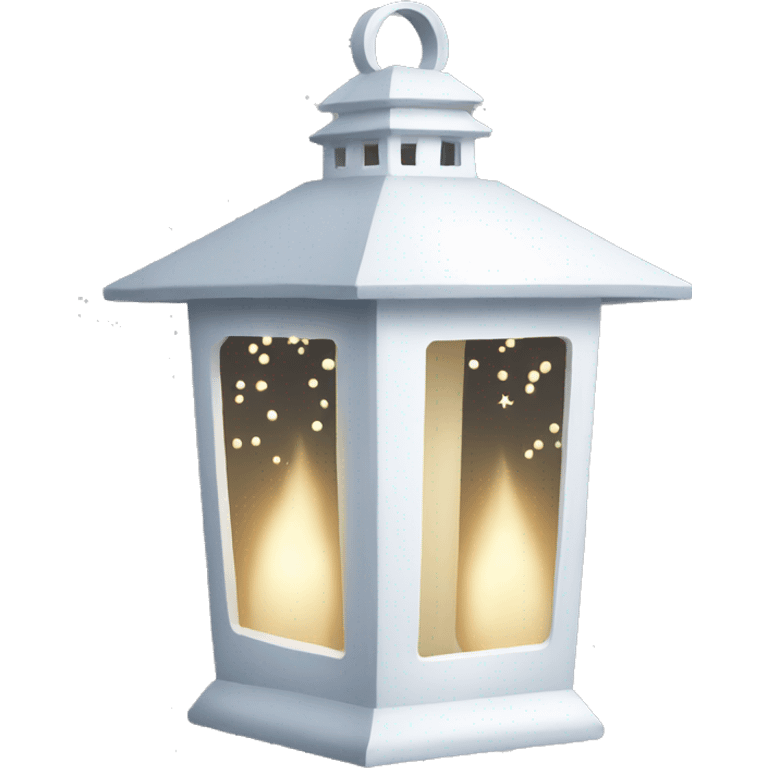 White Christmas lantern  emoji