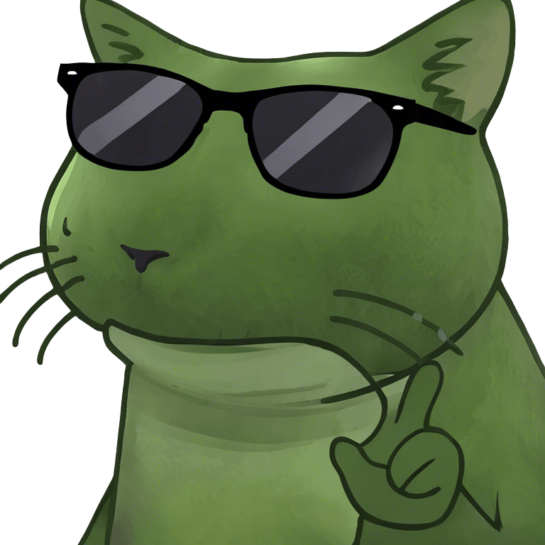 Cat with sunglasses emoji