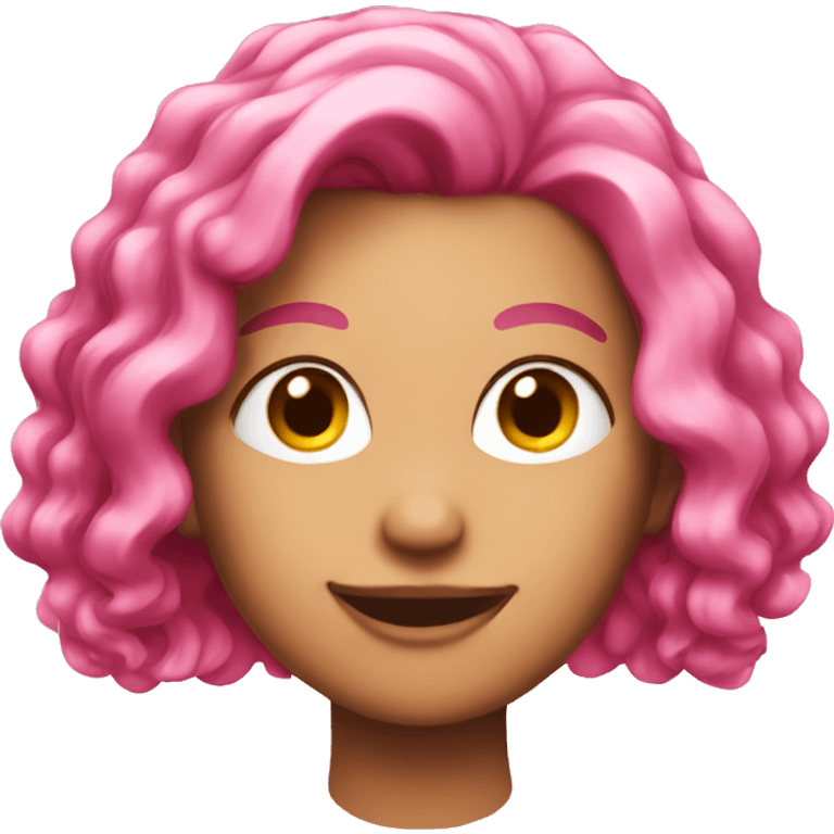 Pink hair emoji