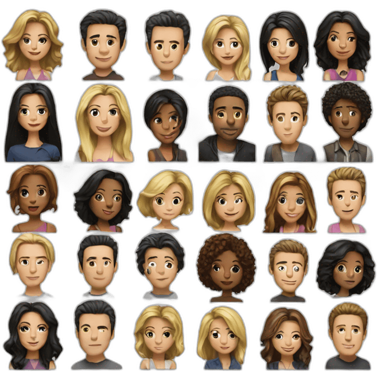 the cast of friends emoji