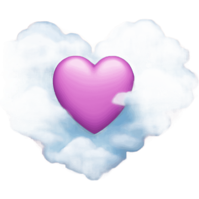 Heart on clouds emoji