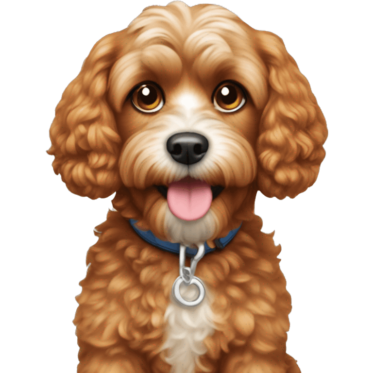 Make a ginger cavapoo dog emoji  emoji