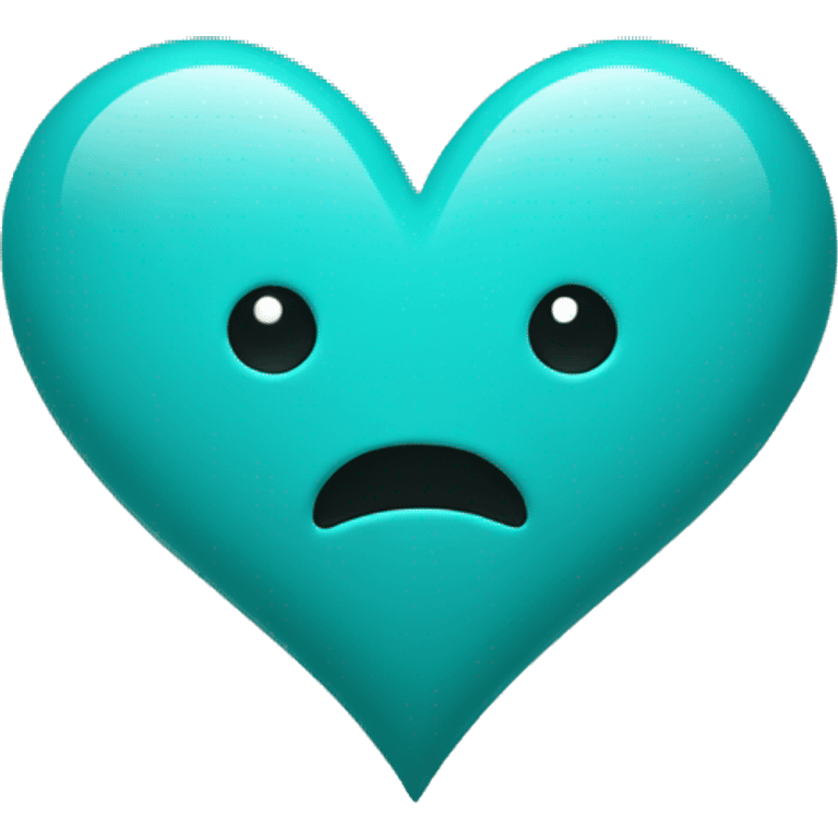 heart in dark cyan colour emoji