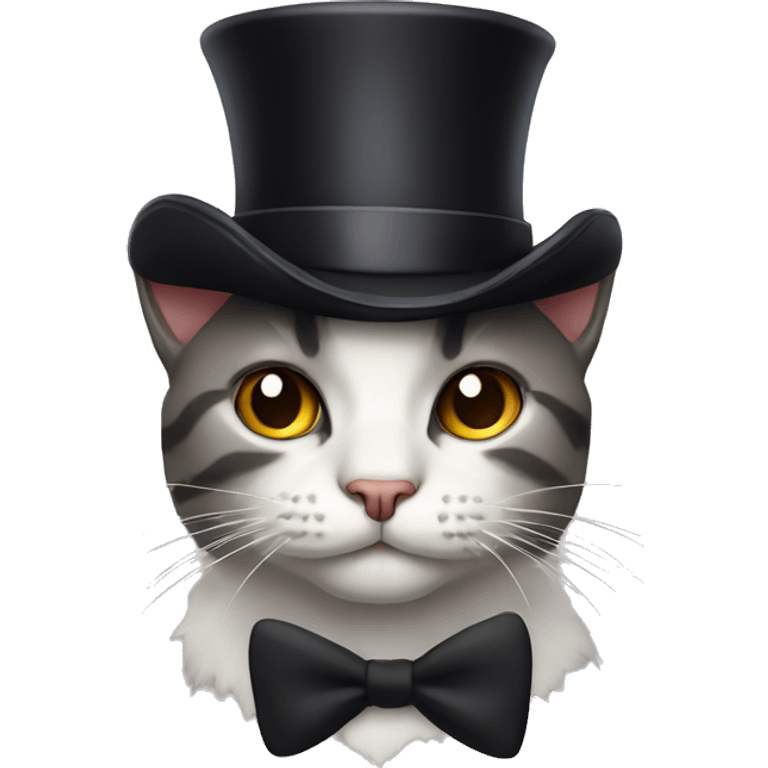 cat with mustache and top hat emoji