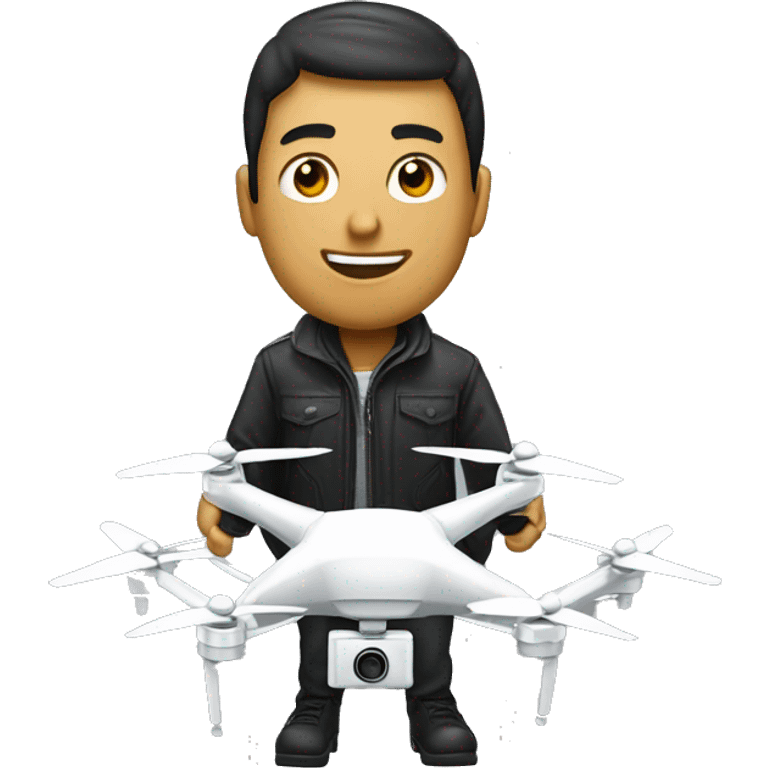 guy flying dron into omputer emoji