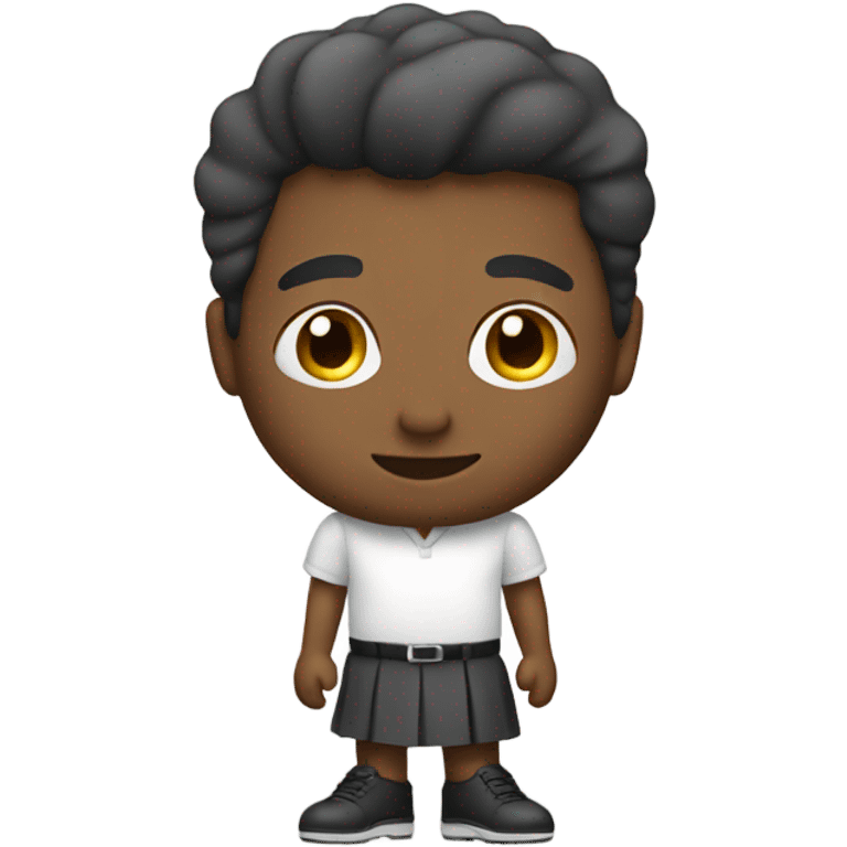 man wearing a skirt color white emoji