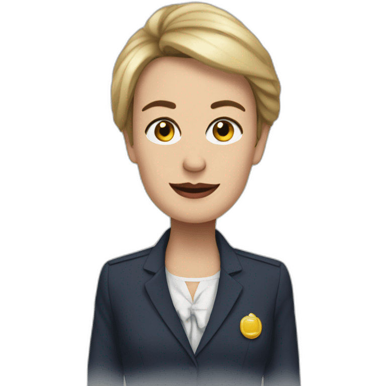 Macron dressed as a woman emoji