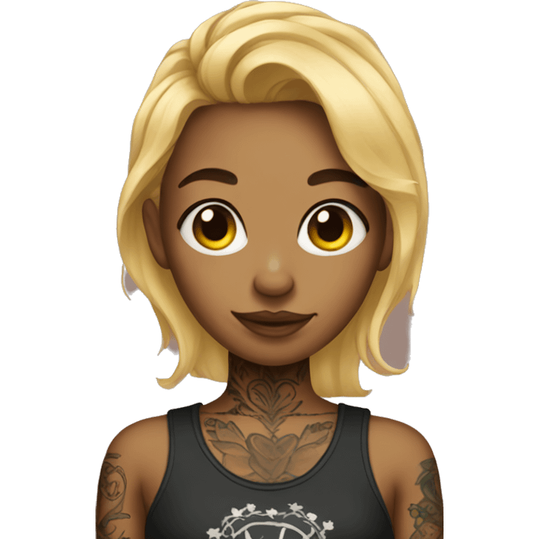 Girl with tattoos emoji