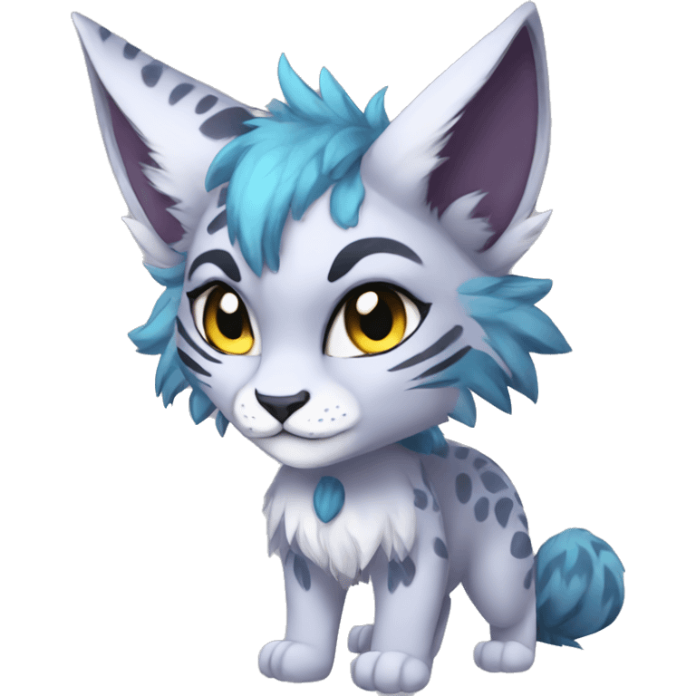 Anthro Sona Lynx-Fakémon Full Body emoji