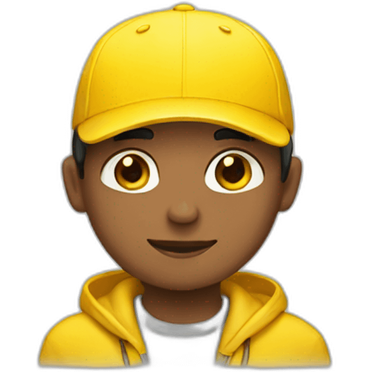 Boy wearing Yellow cap emoji