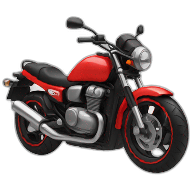 motorbike black and red emoji