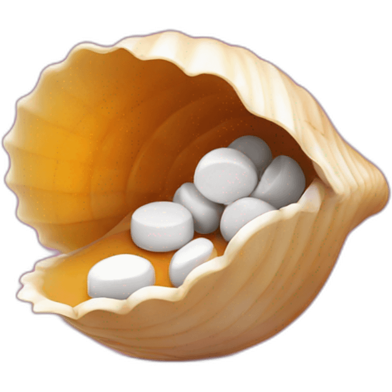 shell eating pill emoji