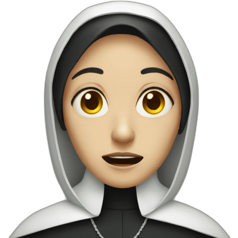 scary nun emoji