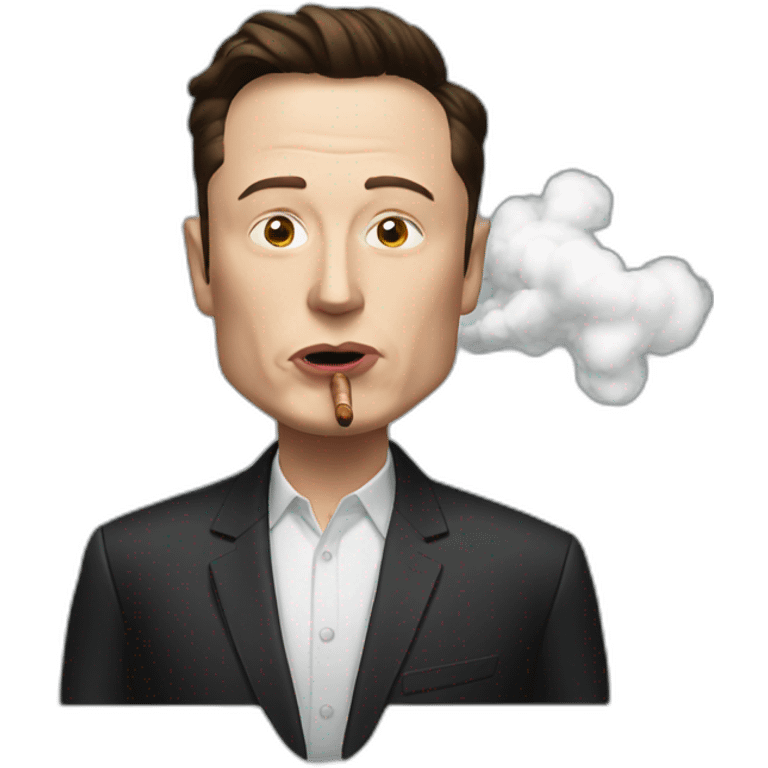 smoking elon musk emoji